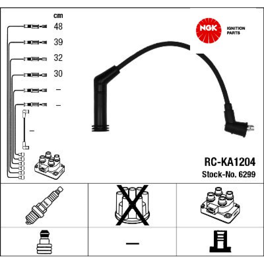 Ignition Cable Kit NGK 6299