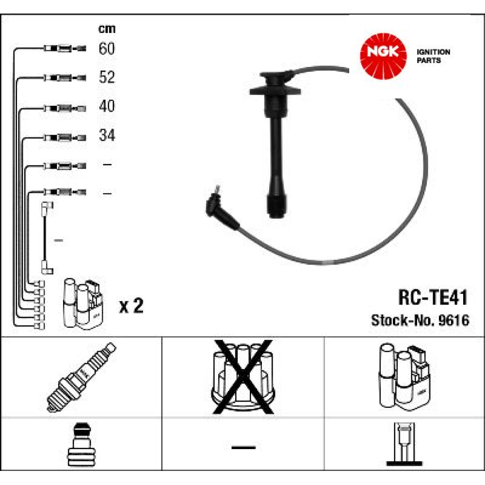 Ignition Cable Kit NGK 9616