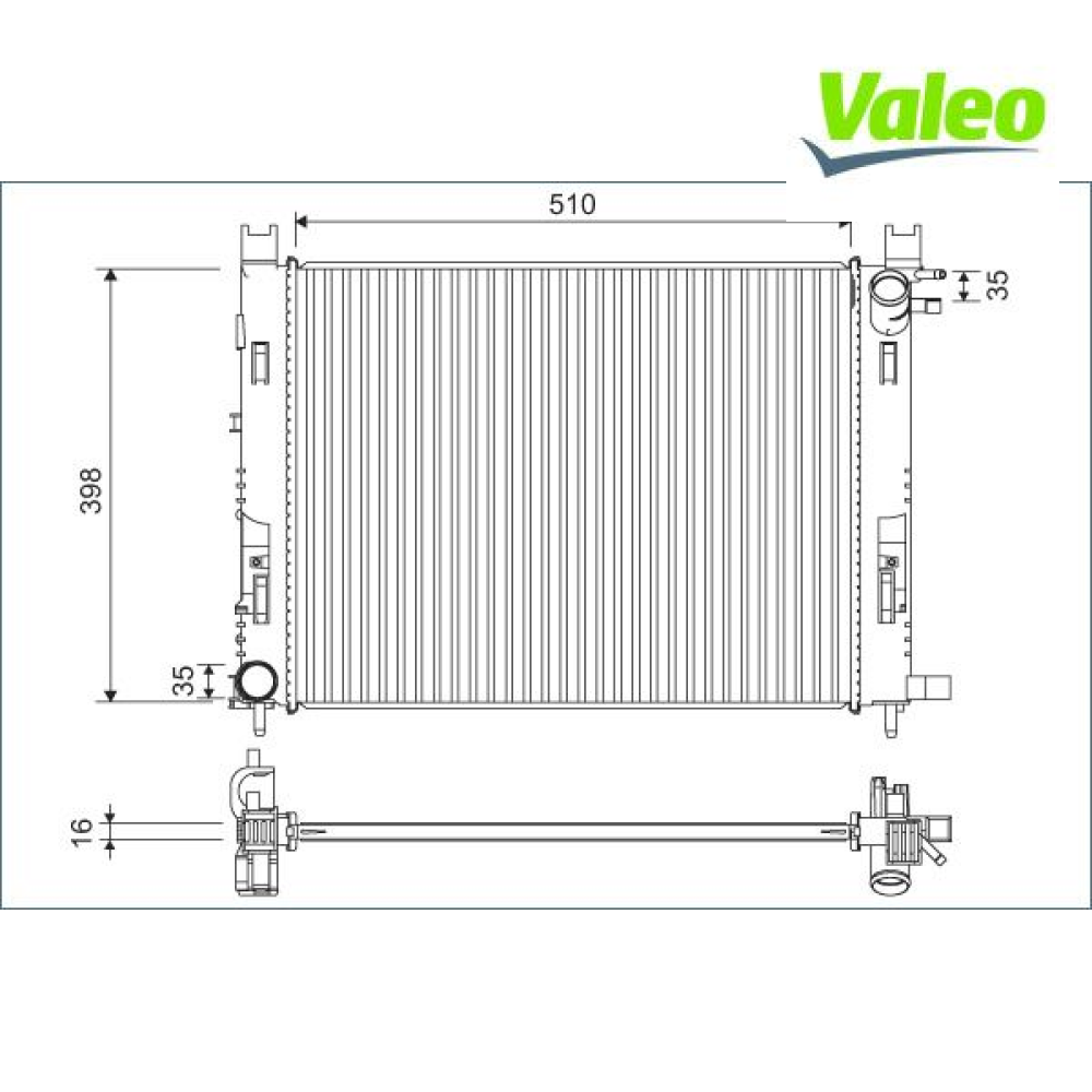Radiator, engine cooling VALEO 701120