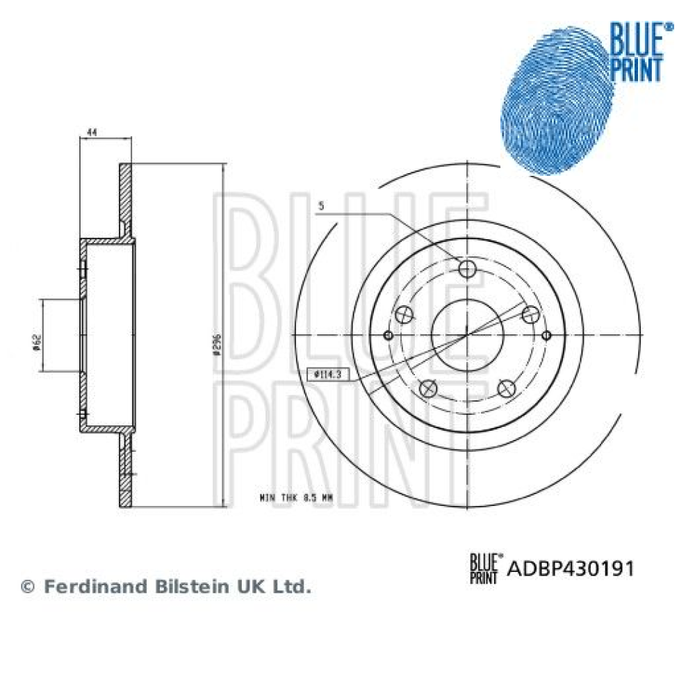 Brake Disc BLUE PRINT ADBP430191