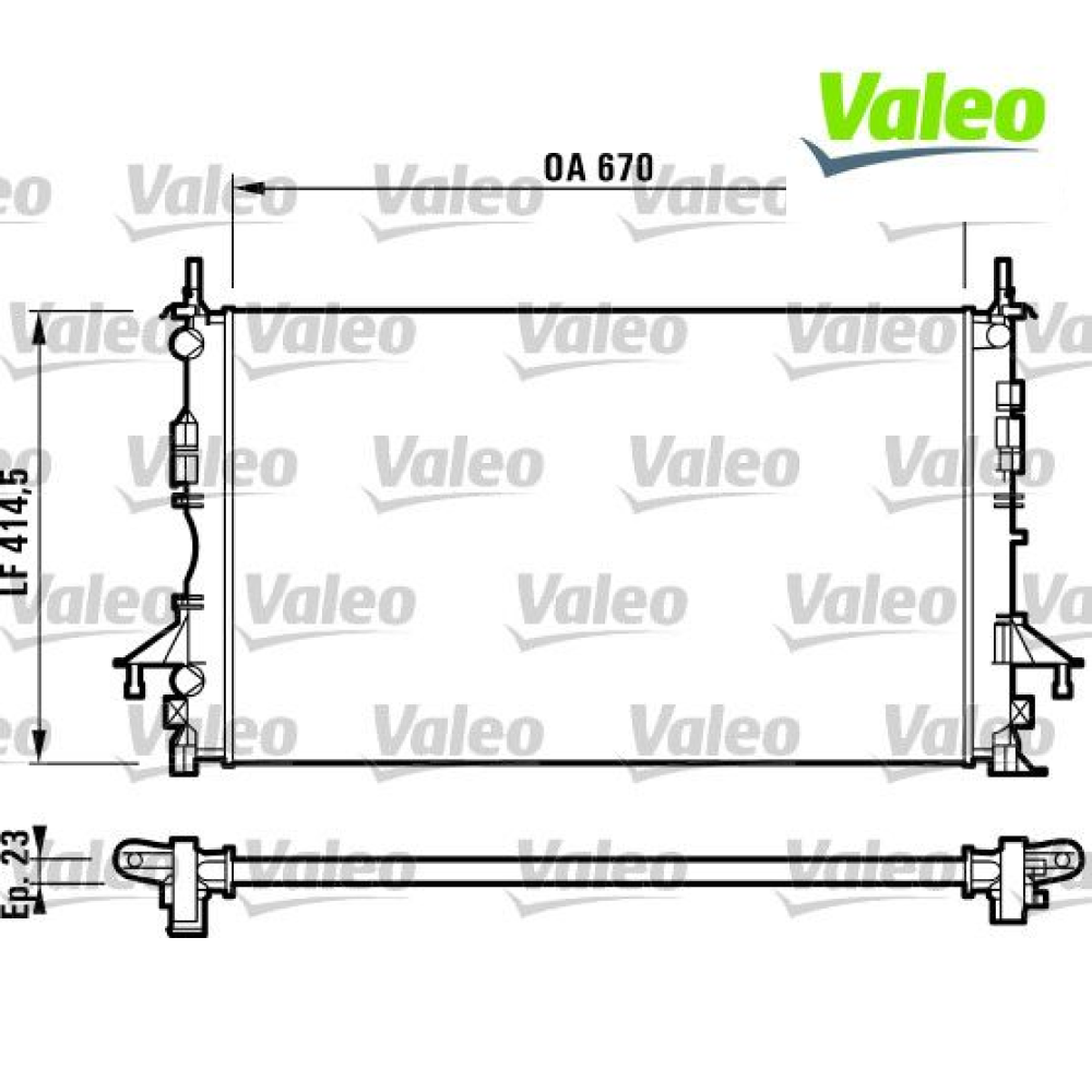 Radiator, engine cooling VALEO 732827